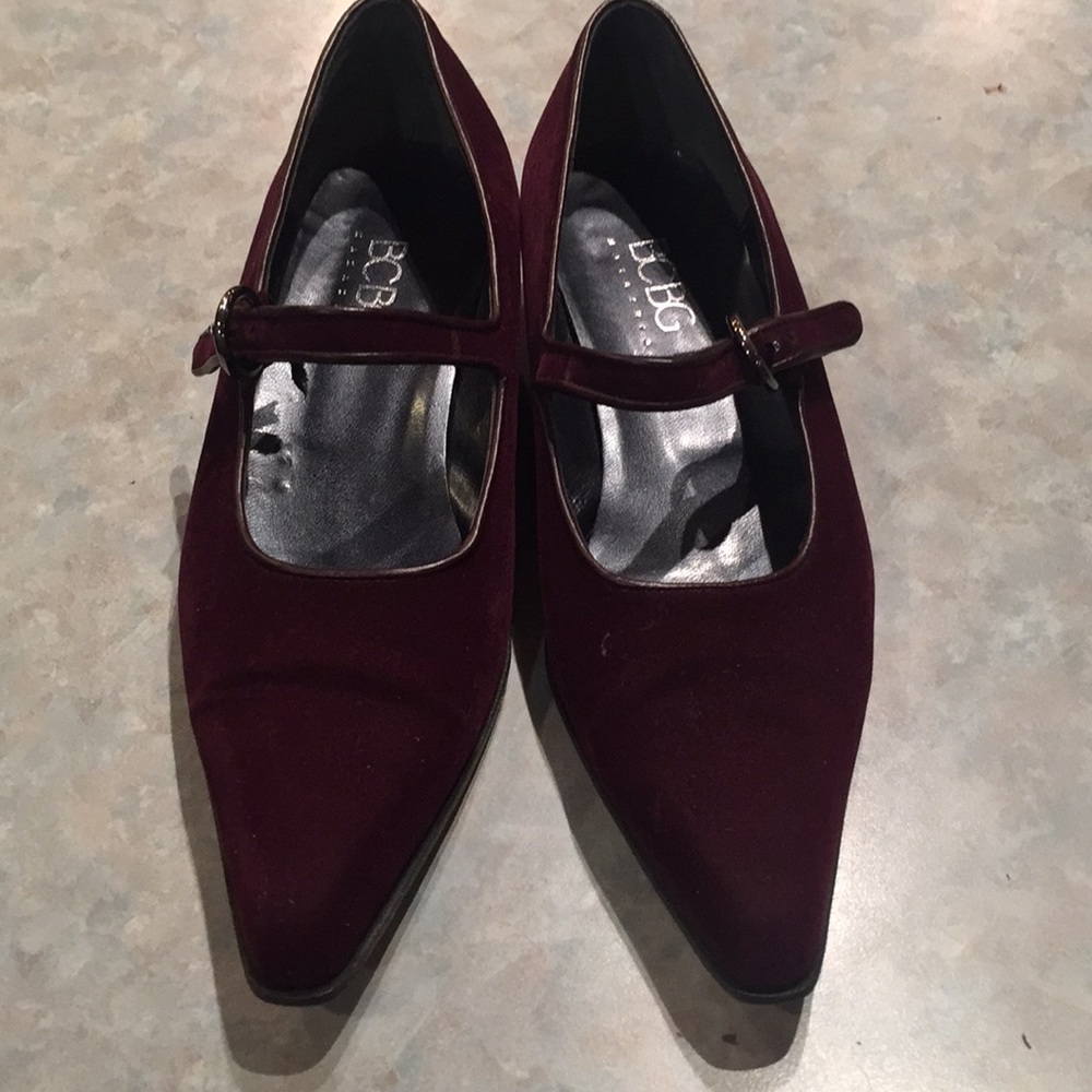 BCBG Max Azria velvet Mary Jane shoes